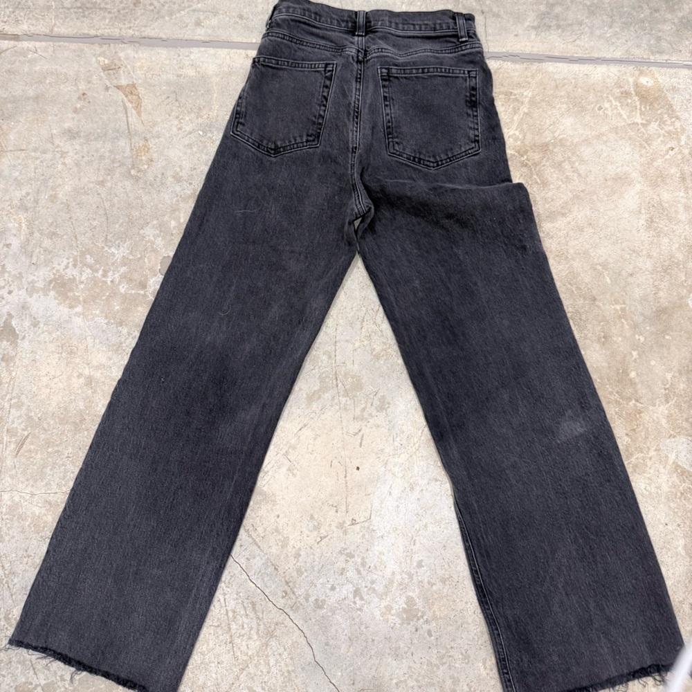 Reformation Straight Leg Jeans in Washed Black